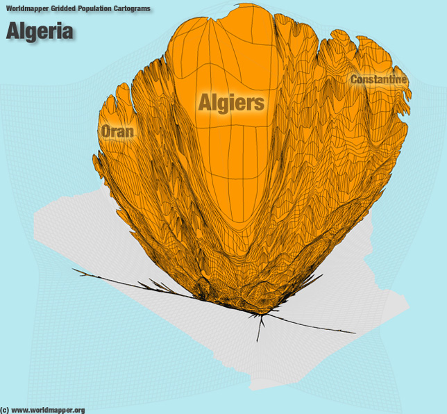 Algerien Bevölkerung Verteilung